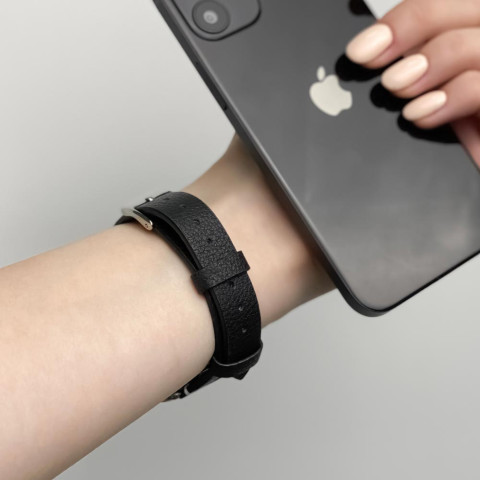 Кожаный ремешок V-Leather для Apple Watch 38/40/41mm Black Кожаный ремешок V-Leather для Apple Watch 38/40/41mm Black